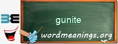 WordMeaning blackboard for gunite